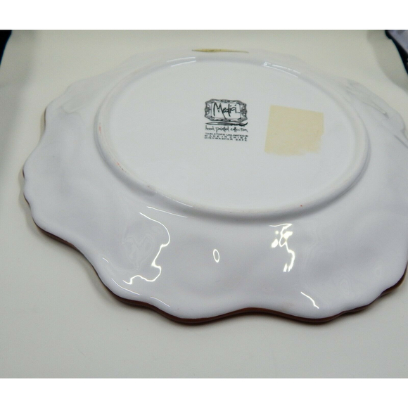 Tabletops Unlimited Hand-painted Medici Pattern Round Dinner Plate 11" - Picture 4 of 11